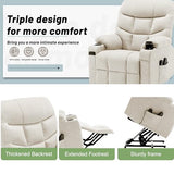 Korser Power Recliner Chair with Massage and Heating, Power Lift Recliner Chair for Elderly and Adults, Electric Recliner with Remote Control and Cup Holders for Living Room