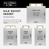 THE COTTON & SILK®️ 100% Mulberry Silk Filled Comforter for Spring/Fall/Mild Summer - Luxury, Ultra Soft, Breathable, Naturally Body-Hugging Silk Duvet Insert/Bedding Blanket - Twin XL THE COTTON & SILK