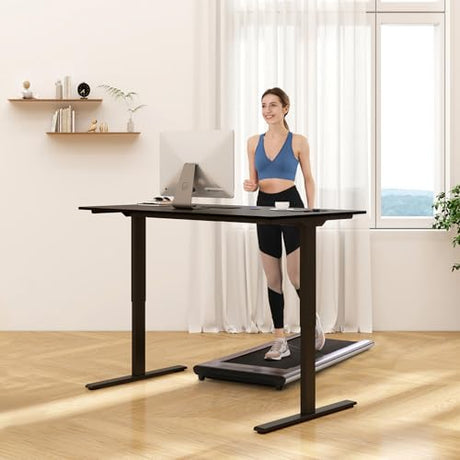 FLEXISPOT Standing Desk Electric Height Adjustable Desk with 40 x 24 Inch Splice Board, Home Office Computer Workstation, Black Top + Black Frame FLEXISPOT