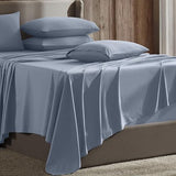 Hearth & Harbor Extra Deep Pocket Sheet Sets, Luxury Soft 6 Piece Bed Sheet Set Fits Mattress 18-24 Inches - Queen, Stone Blue Hearth & Harbor
