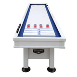 Hathaway Crestline 12-Ft Indoor/Outdoor Shuffleboard Table, Great for Patio, Decks and Family Game Rooms - Designed to Withstand The Elements, White Hathaway