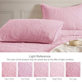 Whale Flotilla Soft Twin Quilt Bedding Set for All Seasons, Elegant Vintage Damask Ultrasonic Quilts Set, Lightweight Reversible Bedspread, Coverlet, Bed Cover with 1 Pillow Sham, Pink Whale Flotilla