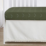 Sweet Jojo Designs 4-Piece Baby Crib Bedding Set (Boho Chic) for Boys or Girls, Infants/Nursery incl. Cotton Blanket, Fitted Sheet, Skirt, Diaper Stacker (Sage Green, Gender Neutral, Unisex Farmhouse) Sweet Jojo Designs