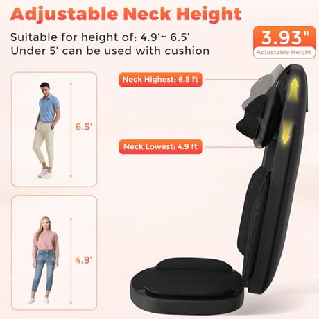 YOSSMO Shiatsu Neck and Back Massager with Heat, 8D Kneading Massage Chair Pad for Pain Relief Deep Tissue, Home Office Full Body Relaxation, Practical Gifts for Mom Dad Men Women YOSSMO