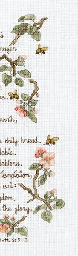 Janlynn Counted Cross Stitch Kit, The Lord's Prayer, Blue, By the yard Janlynn Corp.