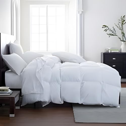 Down Alternative Comforter King Size - Fluffy Duvet Insert - Premium Plush All Season - Luxury Breathable Hotel Cooling Comforter - King, White, 104x86 inches - Comes Compressed Packaging Lavish Comforts