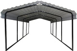 ARROW 12' x 20' x 7' 29-Gauge Carport with Galvanized Steel Roof Panels ARROW