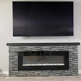 Joel's Antiques, Basic Black, 78" x 7" Deep x 3" Thick, Rustic Floating Mantel Shelf, USA Handmade, Ebony Matte Clear Coat Finish, Patented Hidden Floating Shelf Bracket joelsantiques