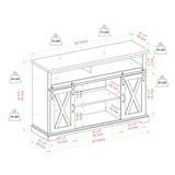 Walker Edison Clayton Farmhouse Sliding Double Barn Door TV Stand for TVs up to 58 Inches, 52 Inch, Rustic Oak Walker Edison