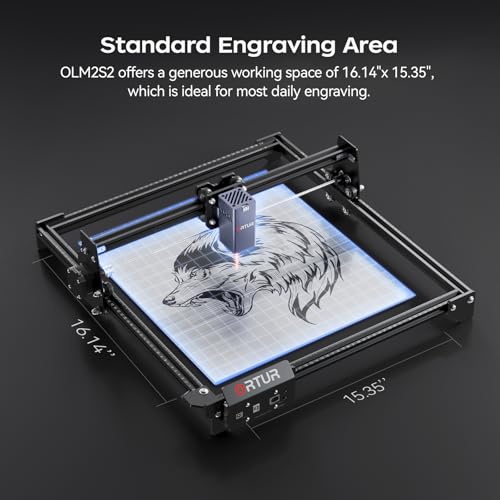 Ortur Laser Master 2 S2 Class 4 Laser Engraver with 1000mW 1064nm Infrared Laser Module for Engraving on Metal, Plastic, Acrylic - Ideal for Jewelry, Gift Making Ortur