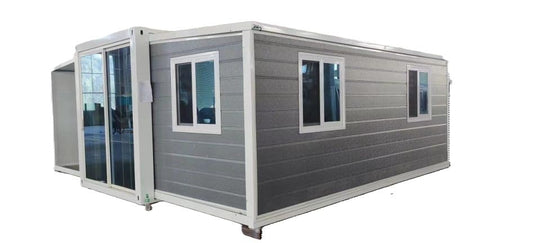 Generic 30 ft Portable Prefabricated Tiny Mobile Home 30 ftX20 ft, Mobile Expandable Prefab House for Hotel, 2 Bed 1 Bath, Living & Kitchen - WoodArtSupply