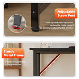 BestOffice Computer Desk,Home Office Desk, Modern Simple Style for Home Office Study Writing (Black, 47 Inch) BestOffice