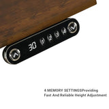 Sileye Electric Sit Dual Motor Height Adjustable, Memory Stand Up Desk with Drawer, Ideal for Daily Use at Home Office, Bedroom, 63x30 Inch, Dark Brown Sileye
