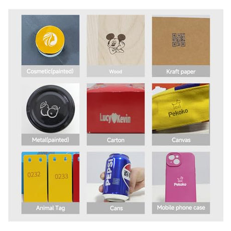 PEKOKO Handheld Portable Laser Marking Machine L4Pro Engraving System for DIY Craft,Batch Date/Number Code,QRcode,Barcode,Logo/Image Printer PEKOKO