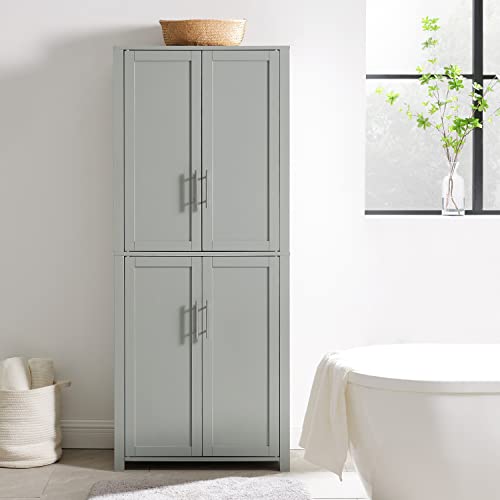 Crosley Furniture Savannah Tall Pantry, Gray - WoodArtSupply