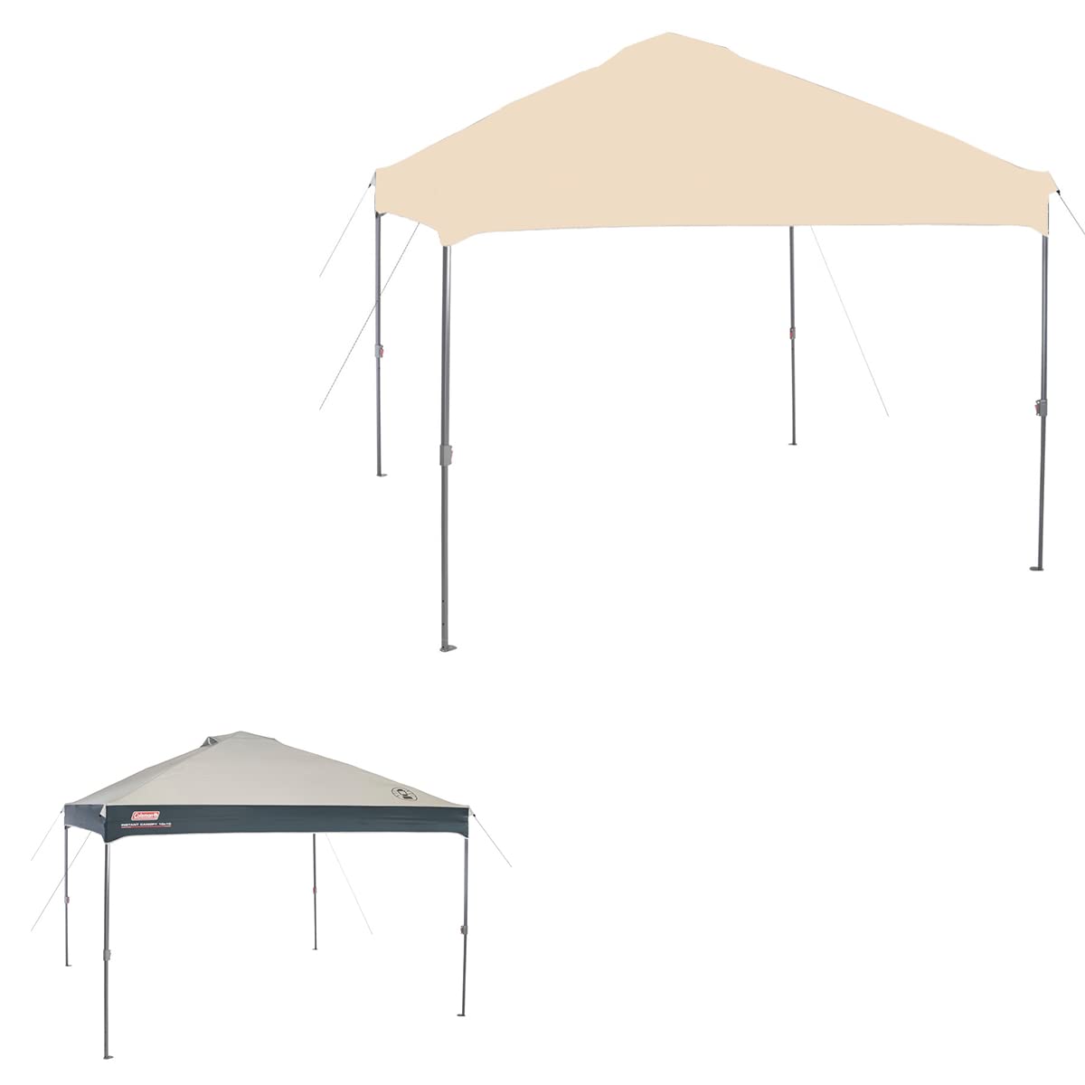 Garden Winds Custom Fit Replacement Canopy Top Cover Compatible with The Coleman Straight Leg 10 x 10 - Upgraded Performance RIPLOCK 350 Fabric Garden Winds