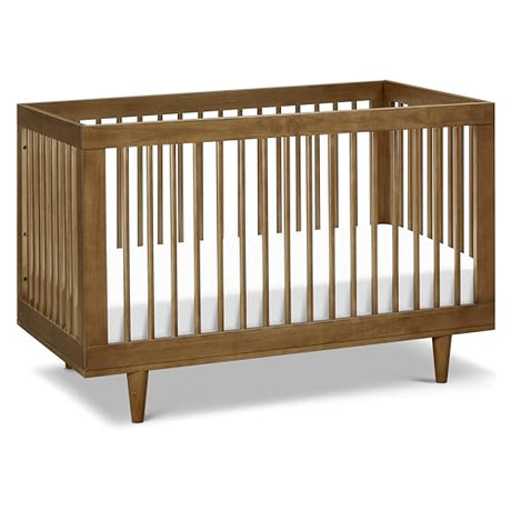 DaVinci Marley 3-in-1 Convertible Crib in Walnut Finish and Walnut Legs, Greenguard Gold Certified DaVinci