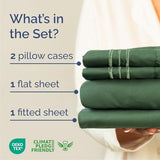 Queen Size 4 Piece Sheet Set - Comfy Breathable & Cooling Bed Sheets Set - Hotel Luxury Bedding for Women, Men, Kids, Teens, Boys & Girls - Deep Pockets, Soft, Wrinkle Free - Oeko-Tex - Emerald Green CGK Unlimited