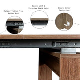 Banzeem Extendable Dining Table, Transformer Extra Console Table for 1-12 People, Folding Space Saving Dining Room Table for Homes, Apartments, Walnut Banzeem