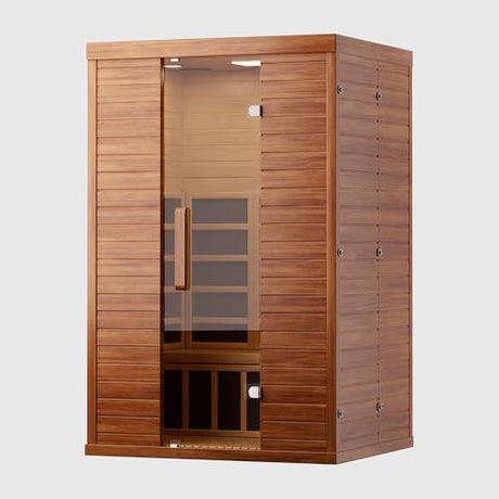 PABIMIA 2-Person Infrared Sauna, Smart App Control, WiFi & Bluetooth, Low EMF 1500W/120V LCD Heater, Indoor Home Sauna with Flame-Retardant Materials PABIMIA