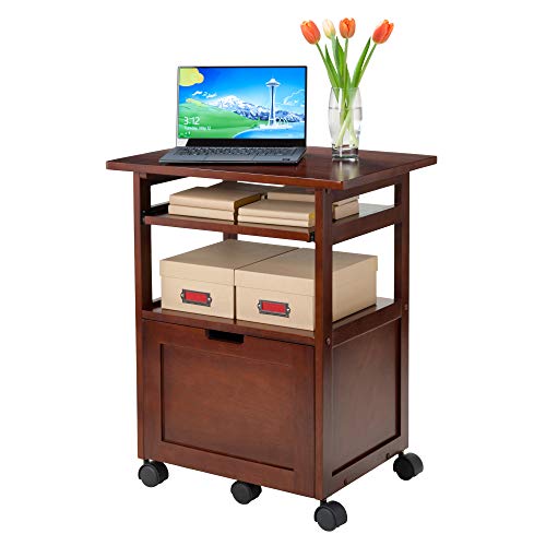 Winsome Piper Home Office, Walnut, 24.02"W x 29.65"H x 17.32"D Winsome