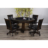 Pemberly Row Transitional Wood Game & Dining Table in Tobacco Leaf Pemberly Row
