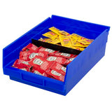 Akro-Mils 30150 Plastic Shelf Bins, Heavy Duty Storage Bins for Garage, Closet, and Drawer Organization, 12-Inch x 6-1/2-Inch x 4-Inch, Blue, 12-Pack Akro-Mils