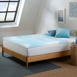 ZINUS 2 Inch Swirl Gel Cooling Memory Foam Mattress Topper, Smaller, More Convenient WonderBox Packaging, Cooling, Airflow Design, CertiPUR-US Certified, King Zinus