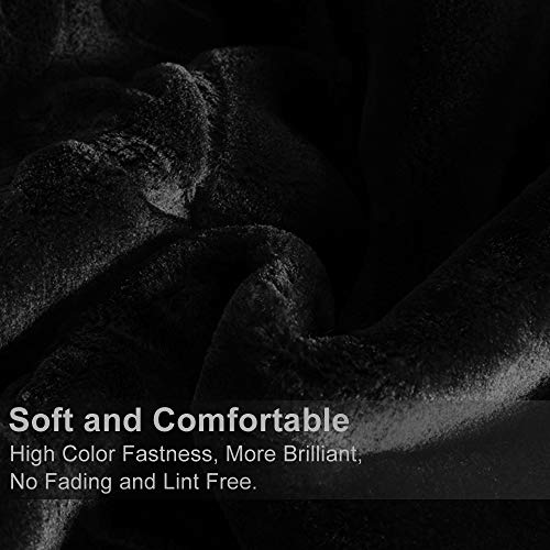 JML Fleece Blanket King Size, Heavy Korean Style Faux Mink Blanket for Winter, 85 x 95 Inches- 9 Lbs, Single Ply, Soft Thick Warm Raschel Home Decor for Fall, Fluffy Cozy Bedding Gift, Black JML