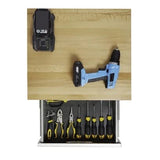 Seville Classics UltraHD Heavy Duty Rolling Cabinet Workbench Table w/Solid Wood Top Workstation for Garage, Warehouse, Office, Workshop, 34.7" H, Seville Classics