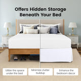 Utopia Bedding Full Bed Skirt - Soft Quadruple Pleated Ruffle - Easy Fit with 16 Inch Tailored Drop - Hotel Quality, Shrinkage and Fade Resistant (Full, White) Utopia Bedding