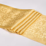 Cobedzy Gold Satin Bed Runner for King Size Beds(1.8m), 50 x 240cm(20" x 94") Jacquard Bed Scarf Satin Bedding Scarves for Hotel, Home, Guesthouse Cobedzy