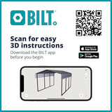 Arrow Carports Galvanized Steel Carport, Compact Car Metal Carport Kit, 10' x 15' x 9', Charcoal Arrow Shed