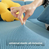 Armless Sofa Card Seat Cover 110-130cm Futon Cover Stretch Protector Slipcovers 2-Seater Settee Loveseat Couch Bed Covers with Elastic Bottom Suitable for Hotels, Bars(#1,Single-Sided seat) Generic