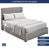 Cottingon 4 Piece Full XL Dorm Bedding Set for College, 100% Long Staple Premium Egyptian Cotton, Soft Bed Sheets, Fits Upto 15" Deep Mattress 54"X80" Extra Long, White Cottingon