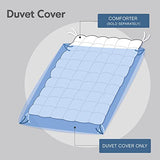 Madison Park Vienna Cotton Poly Blend Duvet Set - Classic Traditional Design, Cozy All Season Comforter Cover, Matching Shams, Decorative Pillows Vienna, King/Cal King(104"x92"), Indigo 6 Piece Madison Park