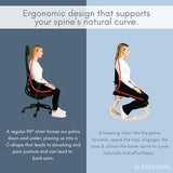 Sleekform East Austin Kneeling Chair, Posture Support Comfortable Ergonomic Kneeling Chair, Natural Back Pain Relief, Best for Posture Sleekform