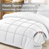 CozyLux Full Size Comforter Sets White - 7 Pieces Bed in a Bag Full, Oeko-Tex Certified Bed Set, All Season Soft Bedding Set with Down Alternative Comforter, Sheets, Pillowcases & Pillow Shams CozyLux