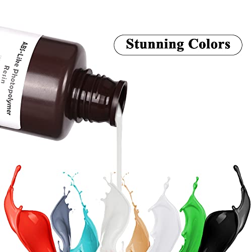 ELEGOO ABS-Like 3D Printer Resin, 405nm UV-Curing LCD Resin High Precision Fast Curing Non-Brittle Standard Photopolymer Resin for LCD Printing Grey 1000G ELEGOO