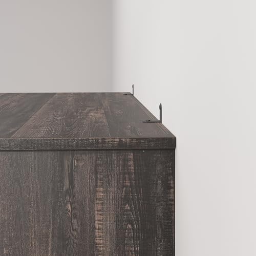 IDEALHOUSE 5 Tier Bookcase, Farmhouse Book Shelf with Storage Open Display Bookshelves, 71" Tall Book Case Wooden 5 Shelf Bookcase Home Decor Furniture for Home Office, Living Room, Bed Room - Cherry IDEALHOUSE