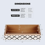 Handicrafts Home Decorative Storage Box with Lid, Moroccan Remote Control Holder Box, Wide Coffee Table Storage Organizer, Bone Inlay Resin Wooden Living Room Storage Box, Black & White, 10 x 6 x 2.5 Handicrafts Home