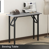 Need Small Desk 31 1/2" No Assembly Foldable Writing Table,Sturdy and Heavy Duty Folding Computer Desks for Small Space/Home Office/Dormitory AC5LB(80 * 40) Need