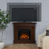 Real Flame Chateau 41" Corner Electric Fireplace with Mantel for Living Room or Bedroom, Replaceable Fireplace Insert Heater, Realistic Log and Flame Effect, Remote Control, Timer. Real Flame