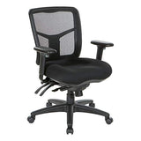 Office Star ProGrid Breathable Mesh Manager's Office Chair with Adjustable Seat Height, Multi-Function Tilt Control and Seat Slider, Mid Back, Coal FreeFlex Fabric Office Star Products