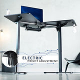 VIVO Electric Corner L-Shaped 55 x 55 in Standing Desk, Memory Height Adjustment, Black Top Black Frame, DESK-E1L110B VIVO