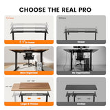 ErGear Standing Desk Frame [Dual Motor] Electric Adjustable Legs Compatible Desktop Size 44″-90″, 264 lbs Weight Capacity, 4 Memory Height Settings Stand up Desks Frame Workstation, Black Frame Only ErGear