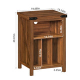 Record Player Stand with Vinyl Record Storage Holds up to 160 Albums,Large Wood Record Player Table Dispaly Shelf，Brown Turntable Stand Cabinet for Living Room,Bedroom,Office 7 Joaxswe