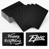 hansmaker 100 Pcs Metal Engraving Blanks Premium Aluminum Laser Engraving Business Card Multipurpose Custom Metal Cards 86 X 54 X 0.21 MM hansmaker
