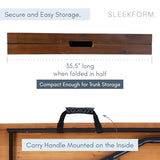 Sleekform 6ft Wooden Folding Table with Handle, Wood Folding Banquet Tables for Dinner - 6 Foot x 28 in, Portable, Sturdy & Lightweight Foldable Table for Dinner, Conference or Picnic Sleekform