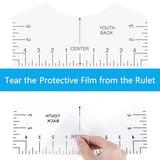 12Pcs Tshirt Ruler Guide for Vinyl Alignment, T Shirt Rulers to Center Designs Pocket Logo, Fit for Heat Press, Alignment, Children Youth Adult, Front and Back Measurement Belalasuyu